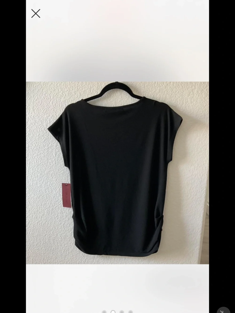 Scarlett Black Short Sleeve Tee with Shoulder Grommets